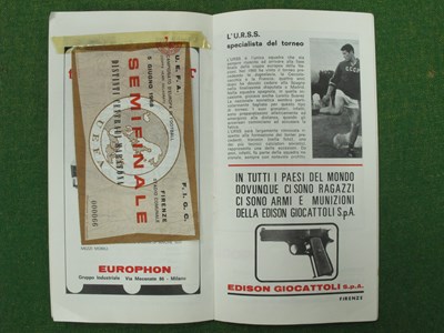 Lot 629 - 1968 European Football Championship Semi-Final...