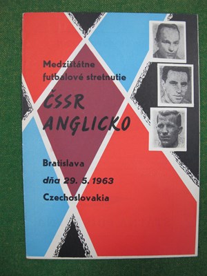 Lot 622 - 1963 Czechoslovakia v. England Football...