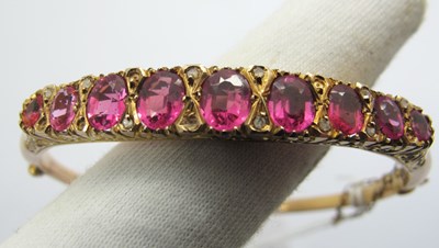 Lot 135 - A Chester Hallmarked 9ct Gold Pink Tourmaline...