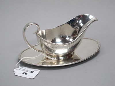 Lot 26 - A Hallmarked Silver Sauce Boat on Stand, FC,...