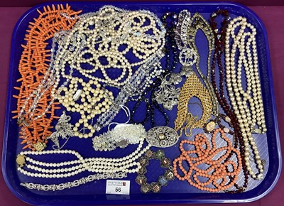Lot 56 - A Mixed Lot of Assorted Costume Jewellery,...
