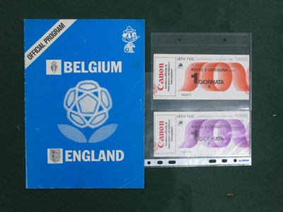 Lot 591 - Euro 1980, England v. Belgium football match...