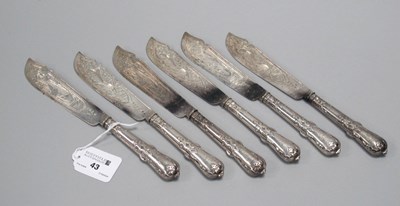 Lot 43 - A Set of Six Victorian Hallmarked Silver Fish...