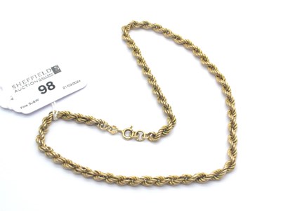Lot 98 - A Ropetwist Style Chain, stamped "375", 39cm...