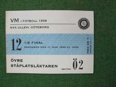 Lot 656 - 1958 World Cup England v. Brazil, ticket for...