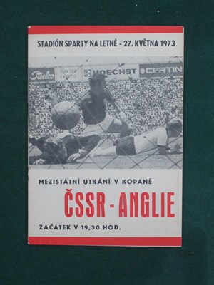 Lot 588 - 1973 Czechoslovakia v. England Football...