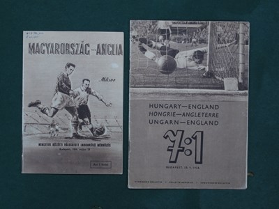 Lot 505 - 1954 Hungary v. England Football Programme at...