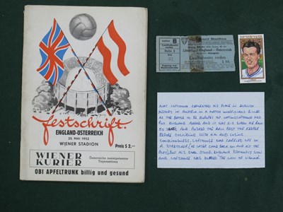 Lot 567 - 1952 Austria v. England Football Programme...