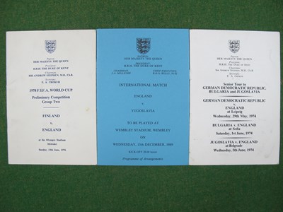 Lot 615 - England Itineraries 1978 at Finland World Cup,...