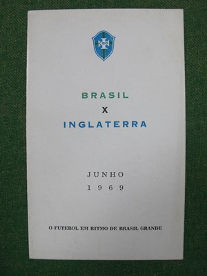 Lot 618 - 1969 Brazil Itinerary, for the game v. England,...