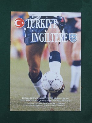 Lot 502 - 1993 Turkey v. England Football Programme for...