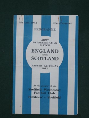 Lot 513 - 1942 England v. Scotland Football Programme,...