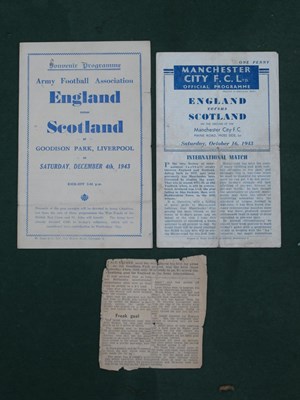 Lot 517 - 1943 England v. Scotland Football Programme,...