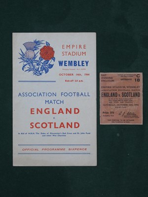 Lot 520 - 1944 England v. Scotland Football Ticket and...