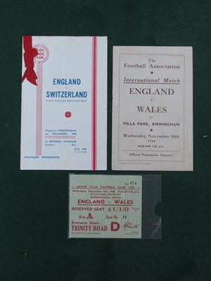 Lot 528 - 1948 England v. Wales Football Programme,...