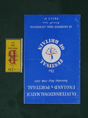 Lot 542 - 1951 England v. Portugal Football Ticket and...