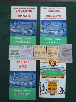 Lot 549 - 1956 England v. Brazil, Wales, Yugoslavia,...