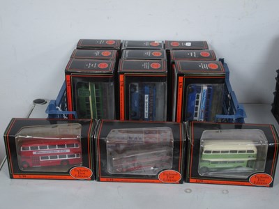 Lot 473 - Twelve 1:76th Scale Diecast Model Buses by EFE...