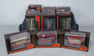 Lot 528 - Twelve 1:76th Scale Diecast Model Buses by EFE...