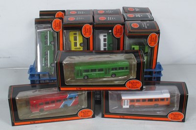 Lot 451 - Twelve 1:76th Scale Diecast Model Buses by EFE...