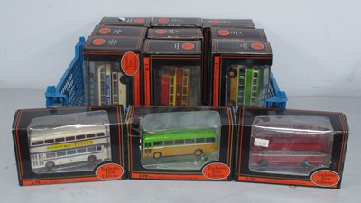 Lot 447 - Twelve 1:76th Scale Diecast Model Buses by EFE...