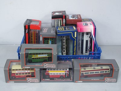 Lot 493 - Thirteen 1:76th Scale Diecast Model Buses by...