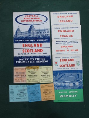 Lot 550 - 1957 England v. Scotland, Ireland, Eire,...