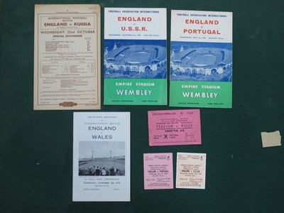 Lot 551 - 1958 England v. Wales, U.S.S.R, Portugal, a...