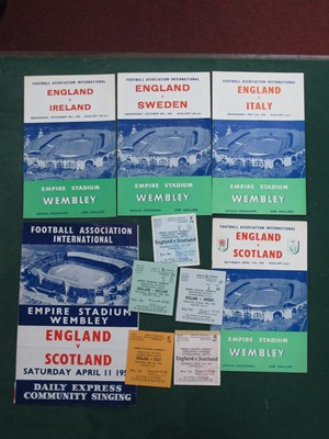 Lot 552 - 1959 England v. Scotland, Italy, Sweden,...