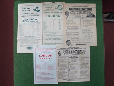Lot 403 - England Railway Hand Bills for Home Games v....