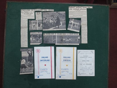 Lot 556 - England Programmes 1947 v. Sweden, 1948 v....