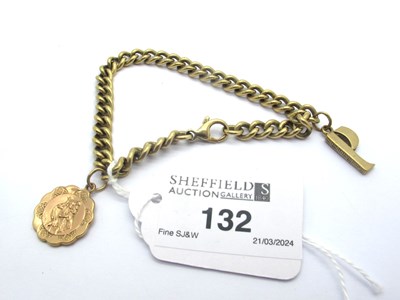 Lot 132 - A 9ct Gold Solid Curb Link Bracelet,...