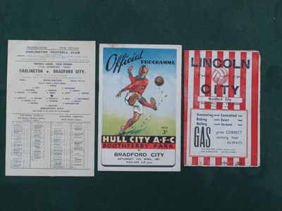 Lot 788 - 1946-7 Bradford City Away Programmes at...