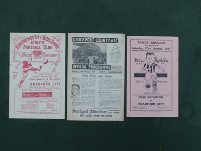 Lot 790 - 1947-8 Bradford City Away Programmes, at New...