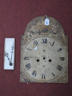 Lot 1433 - XIX Century Painted Longcase Clock, dial **...