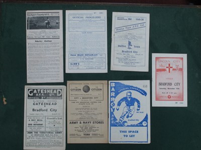 Lot 795 - 1949-50 Bradford City Away Programmes, at...