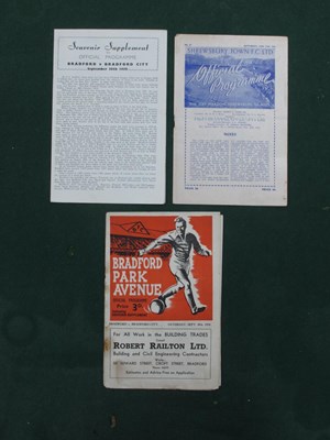 Lot 733 - 1950-1 Bradford City Away Programmes, at...