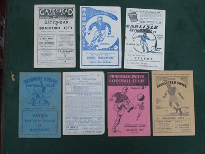 Lot 796 - 1950-1 Bradford City Away Programmes, at...