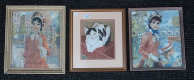 Lot 1455 - E.J.Mehat Study of a Cat, signed and dated...