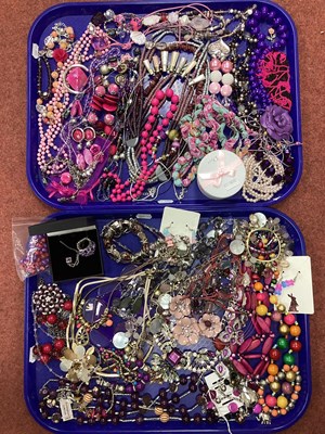 Lot 65 - An Assortment of Costume Jewellery, in hues of...