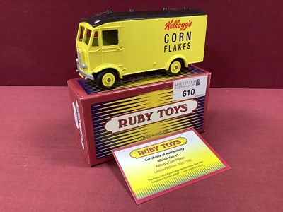 Lot 610 - A Ruby Toys Albion Van 41 White Metal Model,...