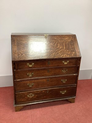 Lot 1567 - An XVIII Century Oak Bureau, with fall front...