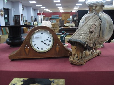 Lot 1422 - Edwardian Inlaid Mahogany Mantle Clock, with...