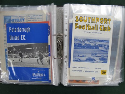 Lot 816 - Bradford City Away Programmes 1971-2...