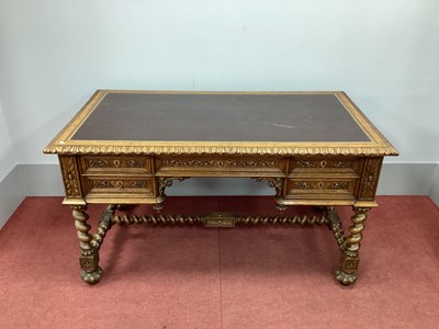 Lot 1510 - An Early XX Century Continental Carved Oak...