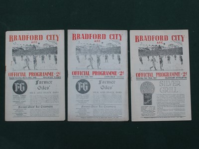 Lot 747 - Bradford City 1947-8 Programmes v. Halifax...