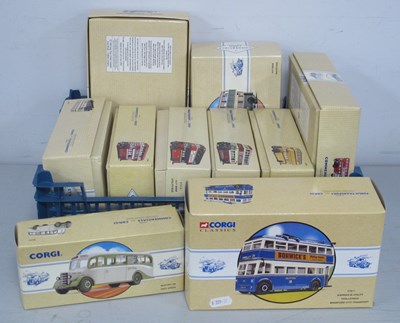 Lot 459 - Ten Boxed Diecast Model Buses by Corgi to...