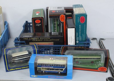 Lot 449 - Fourteen Diecast Model Buses by EFE, Gilbow,...