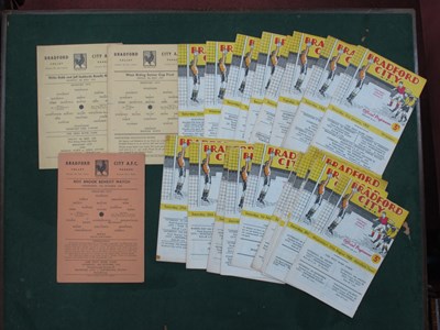 Lot 760 - Bradford City Home Programmes, 1958-9,...