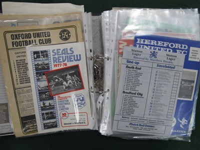 Lot 818 - Bradford City Away Programmes, 1977-8...